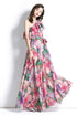 Sparkling Eye Catching Floral Print, Ruffled, One Shoulder Bohemian Ladies Party, Cocktail, Holiday, Wedding Guest Fairy Maxi Dress